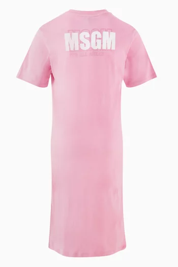 Logo Graphic T-shirt Dress in Cotton