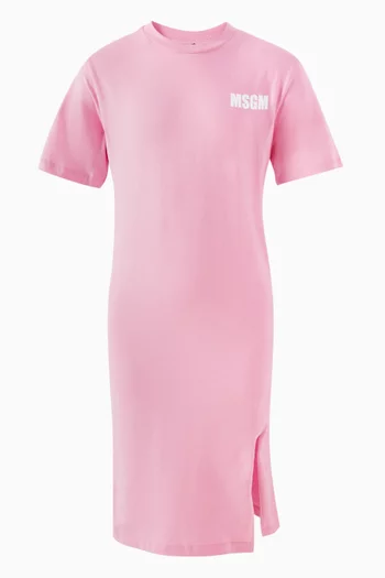 Logo Graphic T-shirt Dress in Cotton