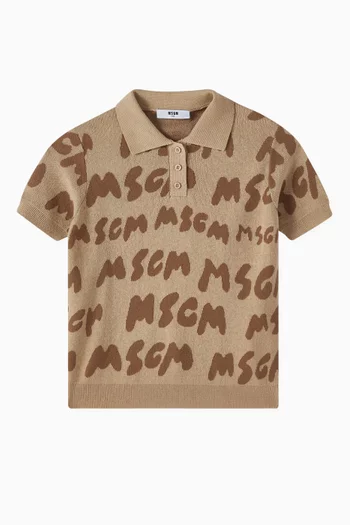 Monogram Knit Polo Shirt