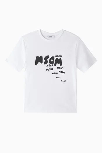 Logo Graphic Print T-shirt in Cotton