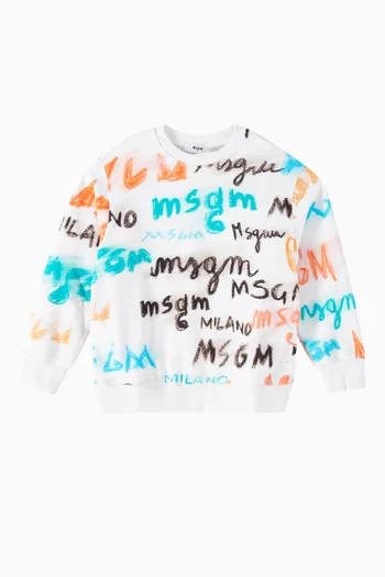 Logo Graphic Sweatshirt in Cotton