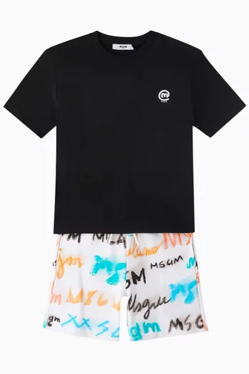 Graphic Print T-shirt in Cotton