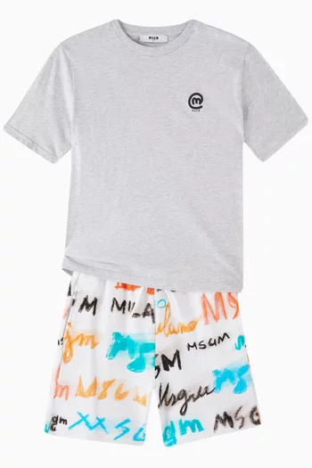 Logo Emblem T-shirt in Cotton