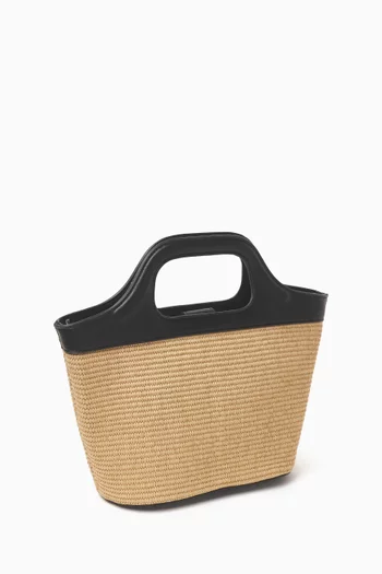 Tote Bag in Straw & Eco-leather
