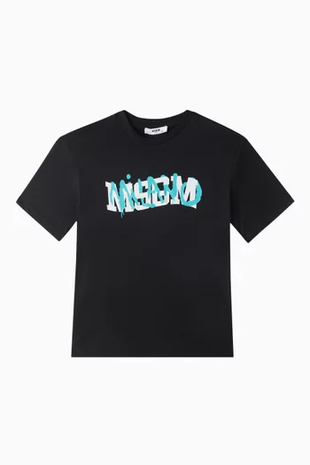 Graphic Print T-shirt in Cotton