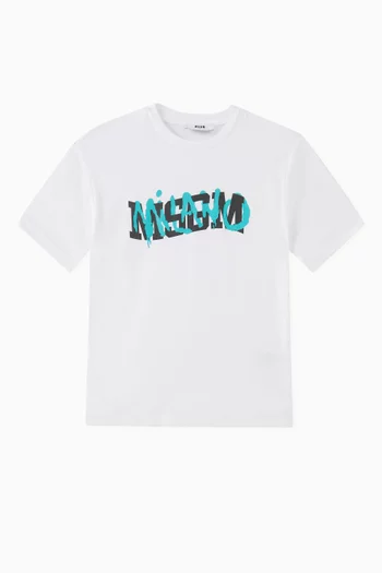Graphic Print T-shirt in Cotton