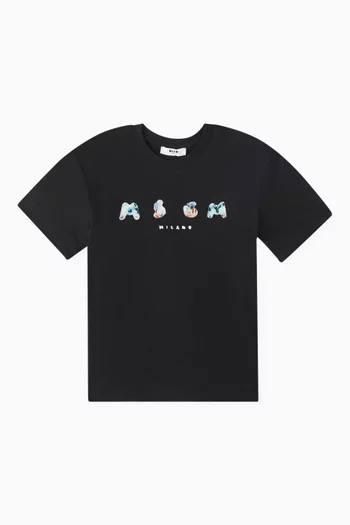 Graphic Print T-shirt in Cotton