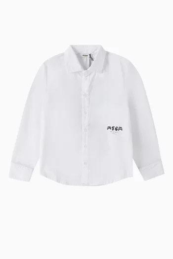 Graphic-logo Shirt in Poplin