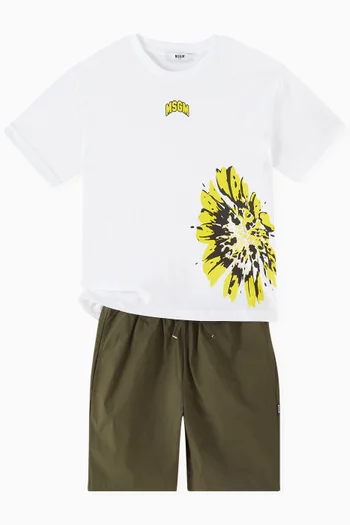 Graphic Print T-shirt in Cotton Jersey