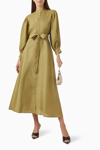 Rowan Belted Midi Dress