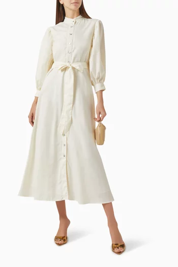 Zinnia Belted Midi Dress