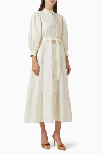 Zinnia Belted Midi Dress