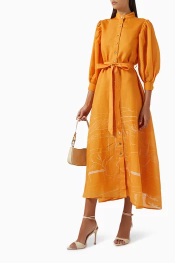 Freesia Belted Midi Dress