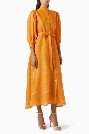 Freesia Belted Midi Dress