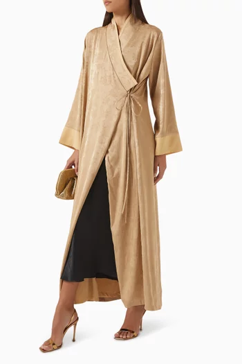 Wrap-style Abaya in Silk