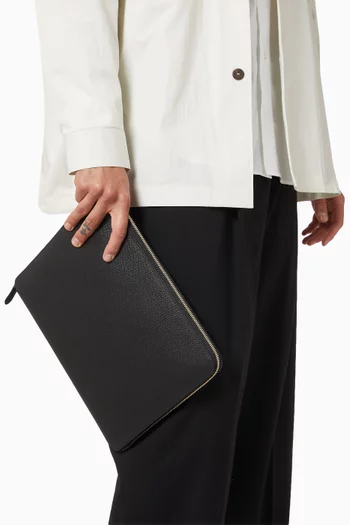 A4 Zip Writing Folder in Panama Leather