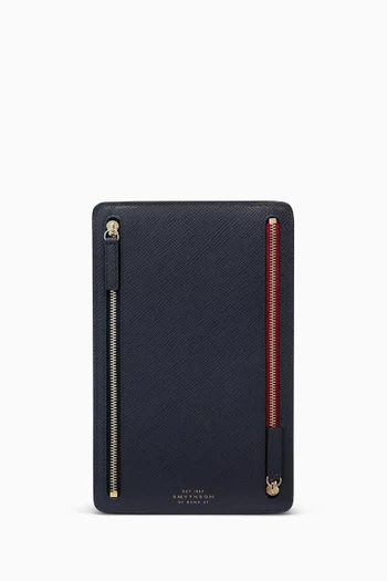 Multi-zip Case in Panama Leather