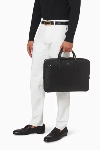 Lightweight Slim Briefcase in Panama Leather