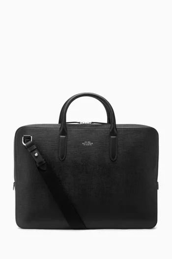Lightweight Slim Briefcase in Panama Leather