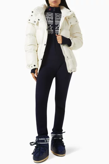 Star Intarsia-Knit Jumpsuit in Merino Wool