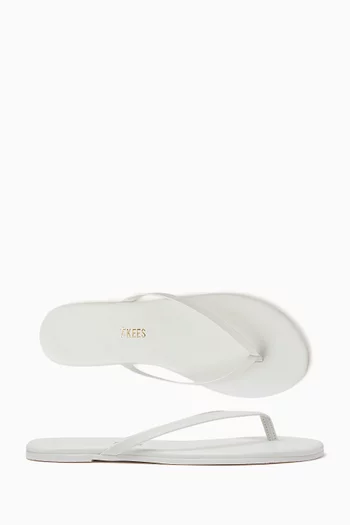 Solids Flip-Flop Sandals in Leather