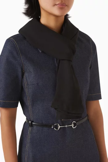 GG Jacquard Scarf in Silk-blend