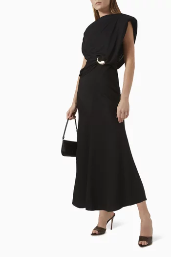 Fiona Midi Dress in Crepe