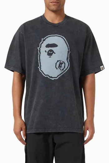 Big Ape Head T-shirt in Garment-dyed Cotton