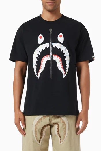 Shark-print T-shirt in Cotton