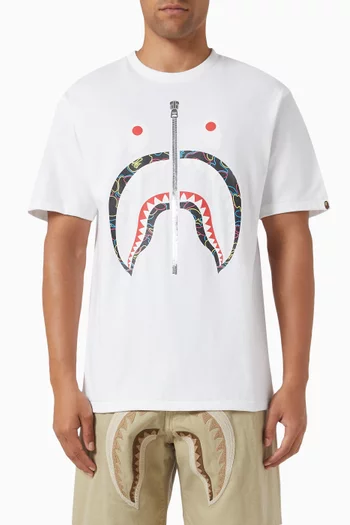 Shark-print T-shirt in Cotton