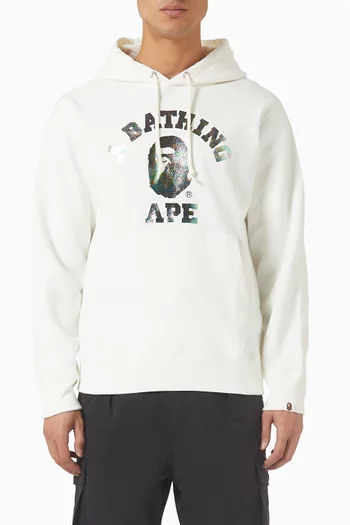 كنزة بغطاء رأس أورورا بتصميم جامعي سهل الارتداء قطن