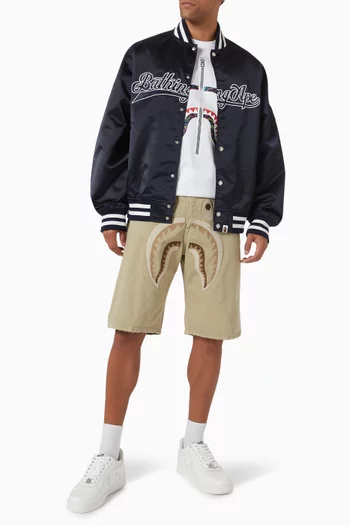 Shark Garment-dye Shorts in Denim