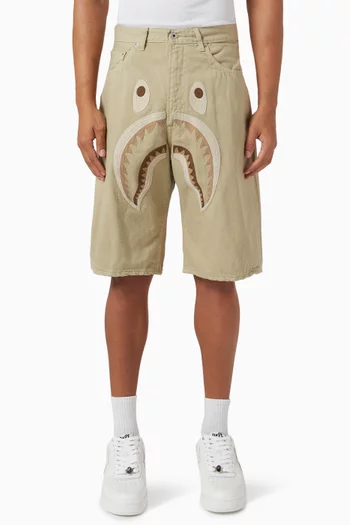 Shark Garment-dye Shorts in Denim