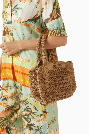Shore Crochet Tote Bag in Paper