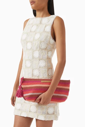 Soft Crochet Clutch in Recycled Cotton