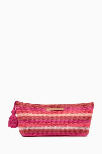 Soft Crochet Clutch in Recycled Cotton