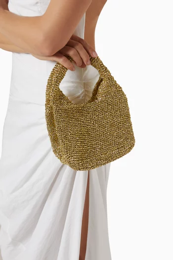 Bliss Handbag in Metallic Raffia