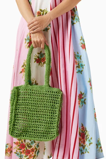 Fringe Tote Bag in Paper-raffia
