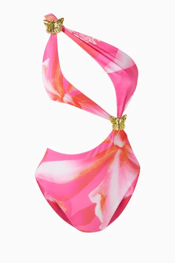 Orbit Butterfly Cut-out One-piece Swimsuit