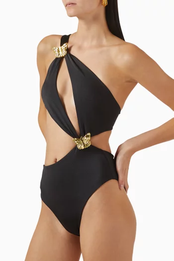 Orbit Butterfly Cut-out One-piece Swimsuit
