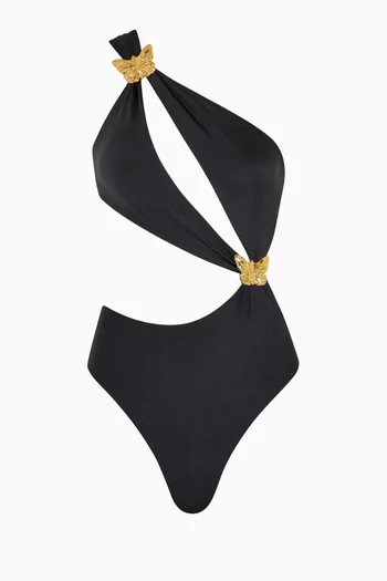 Orbit Butterfly Cut-out One-piece Swimsuit