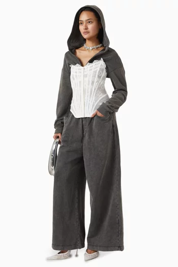 Maglia Corset Hooded Top