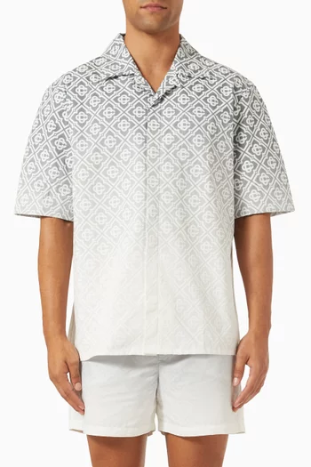 Gradient Monogram Shirt in Cotton