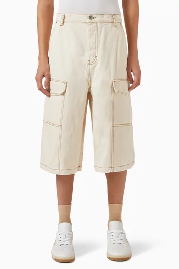 Cargo Bermuda Shorts in Cotton Twill