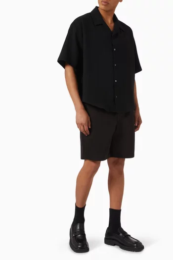 Elasticated Waist Shorts in Technical Twill