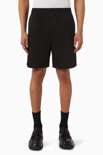 Elasticated Waist Shorts in Technical Twill