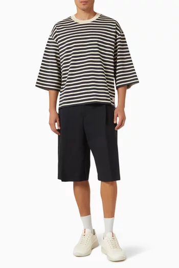 Loose Striped T-shirt in Recycled Cotton