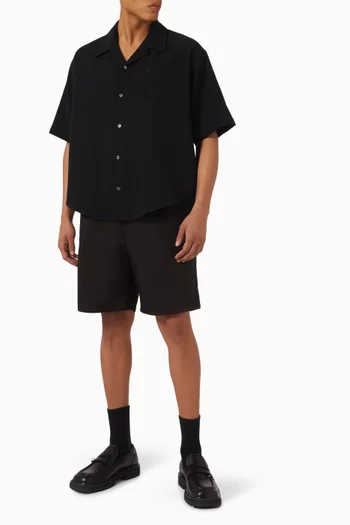 Camp Collar Shirt in Cotton Gabardine