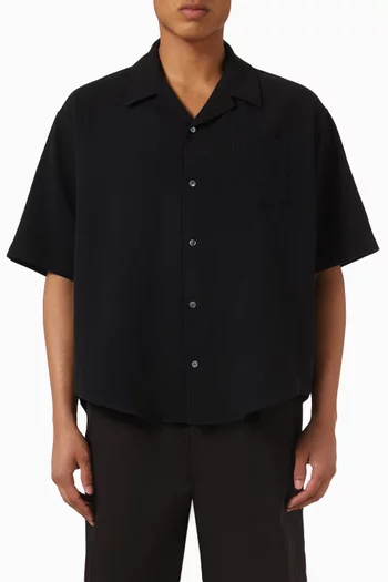 Camp Collar Shirt in Cotton Gabardine