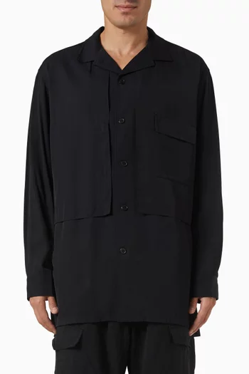 Long-sleeved Shirt in Rayon Twill